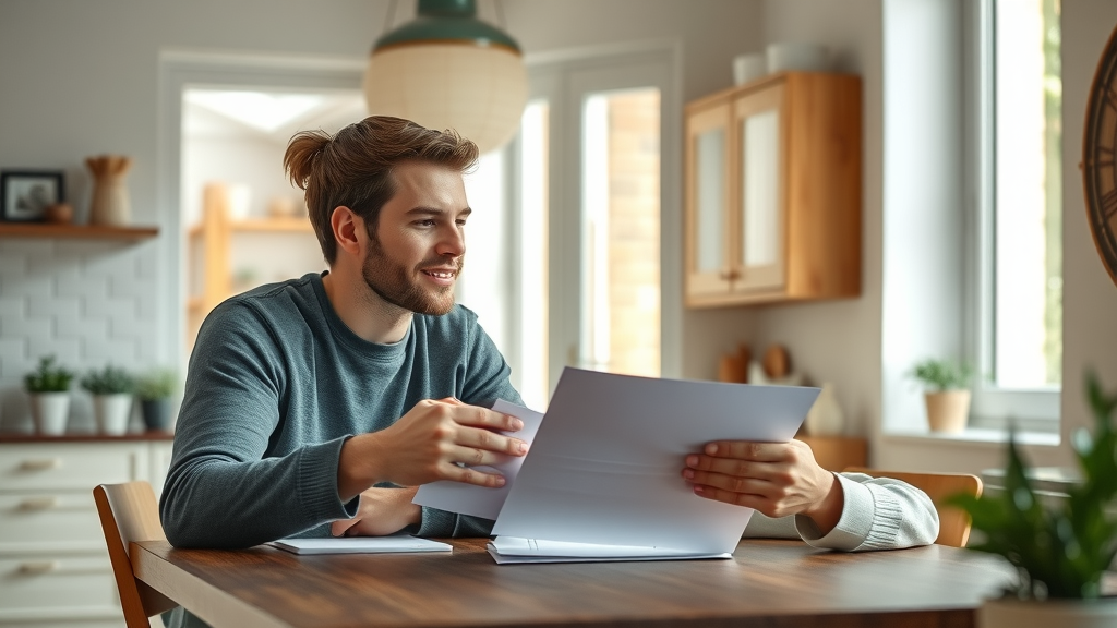 Couple considering index-linked rent review UK clauses in tenancy agreement