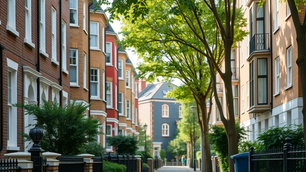 Urban residential street highlighting private rent market conditions under rent adjustments renters rights bill