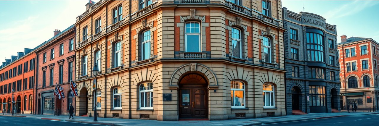 Historic sandstone office for property conveyancing services on quiet street.