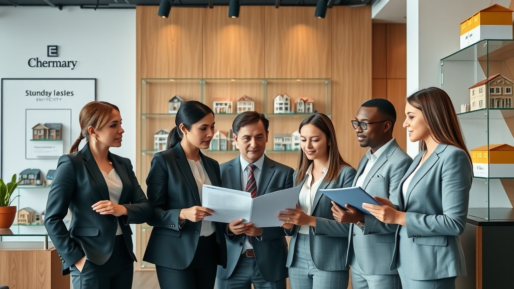 Property conveyancing services team delivering expert guidance in modern office