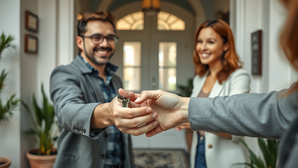 Tenant receives keys to new South Scotland rentals with helpful agent