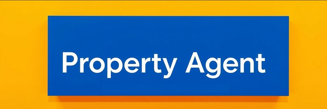 Dumfries estate agent branding with orange background and white logo