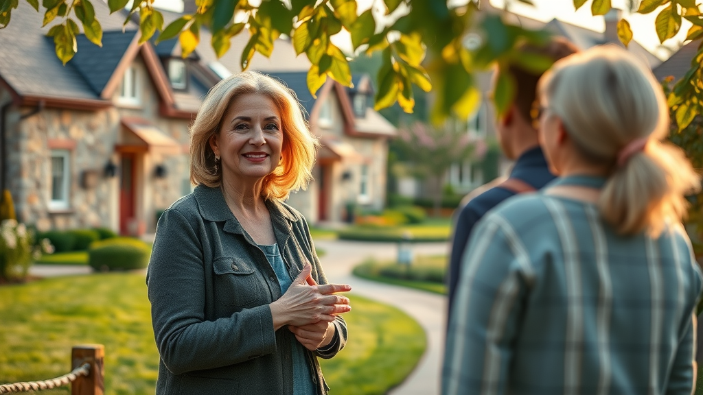 Friendly Dumfries estate agent showing a home in a vibrant local neighborhood.