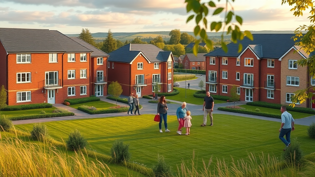 Summerpark Dumfries new homes estate with landscaped greenspace and friendly community