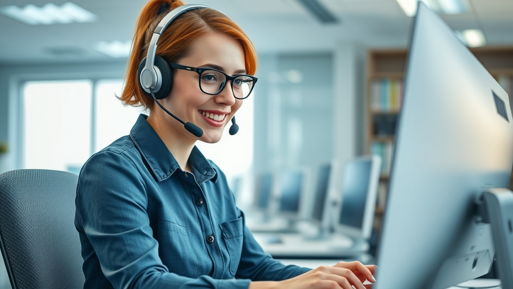 Caring UK customer service agent providing support for an internet service provider, friendly, attentive and professional.