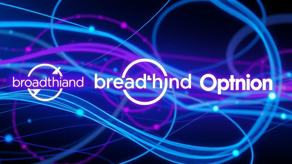 Infographic featuring leading UK broadband provider logos and full fibre broadband deals.